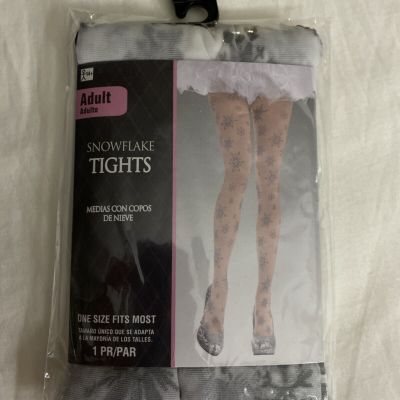 Amscan Costumes NIP Wom 1 SZ Snowflake/Winter/Christmas Themed Tights Panty Hose